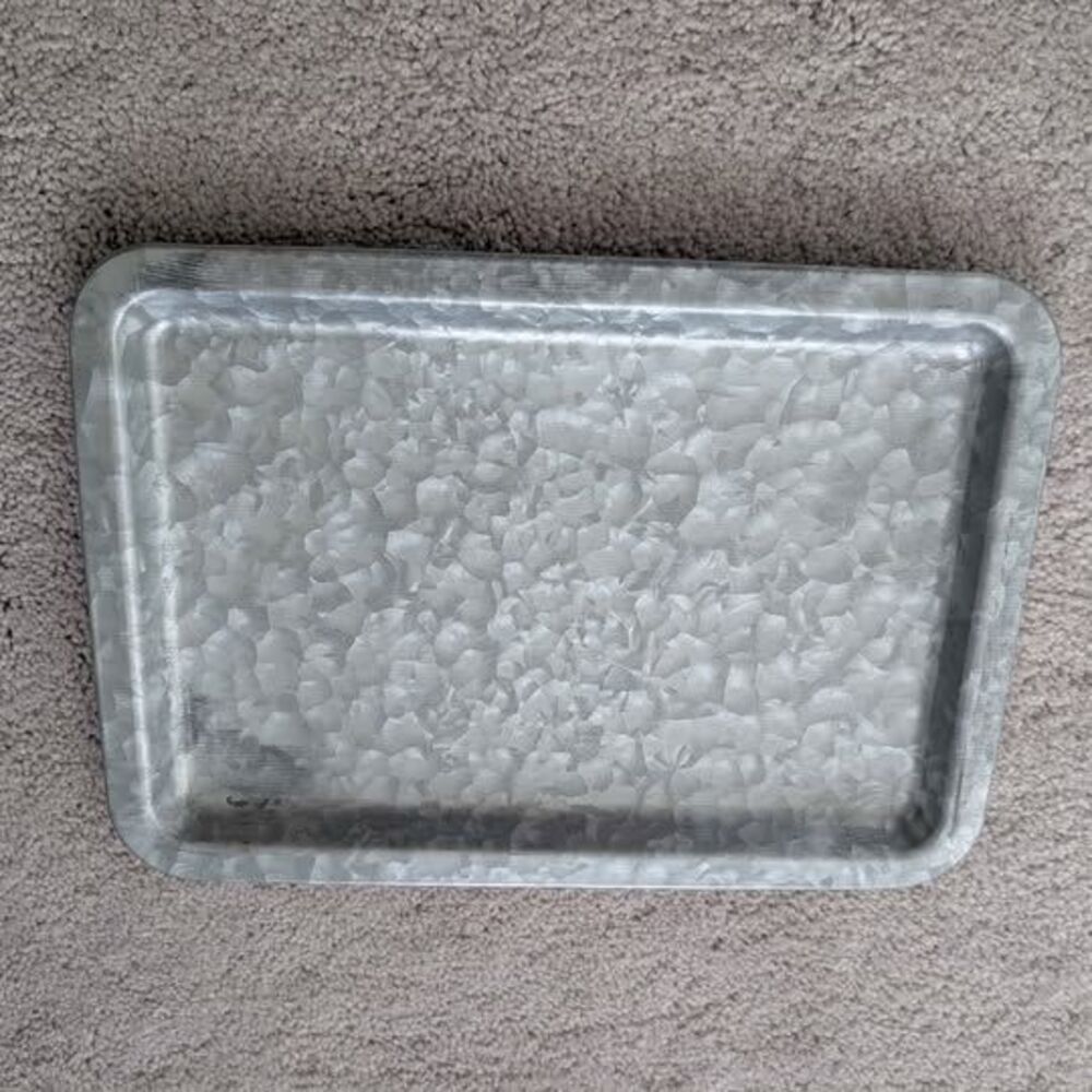 Silver Metal Serving Platter Dish Tray